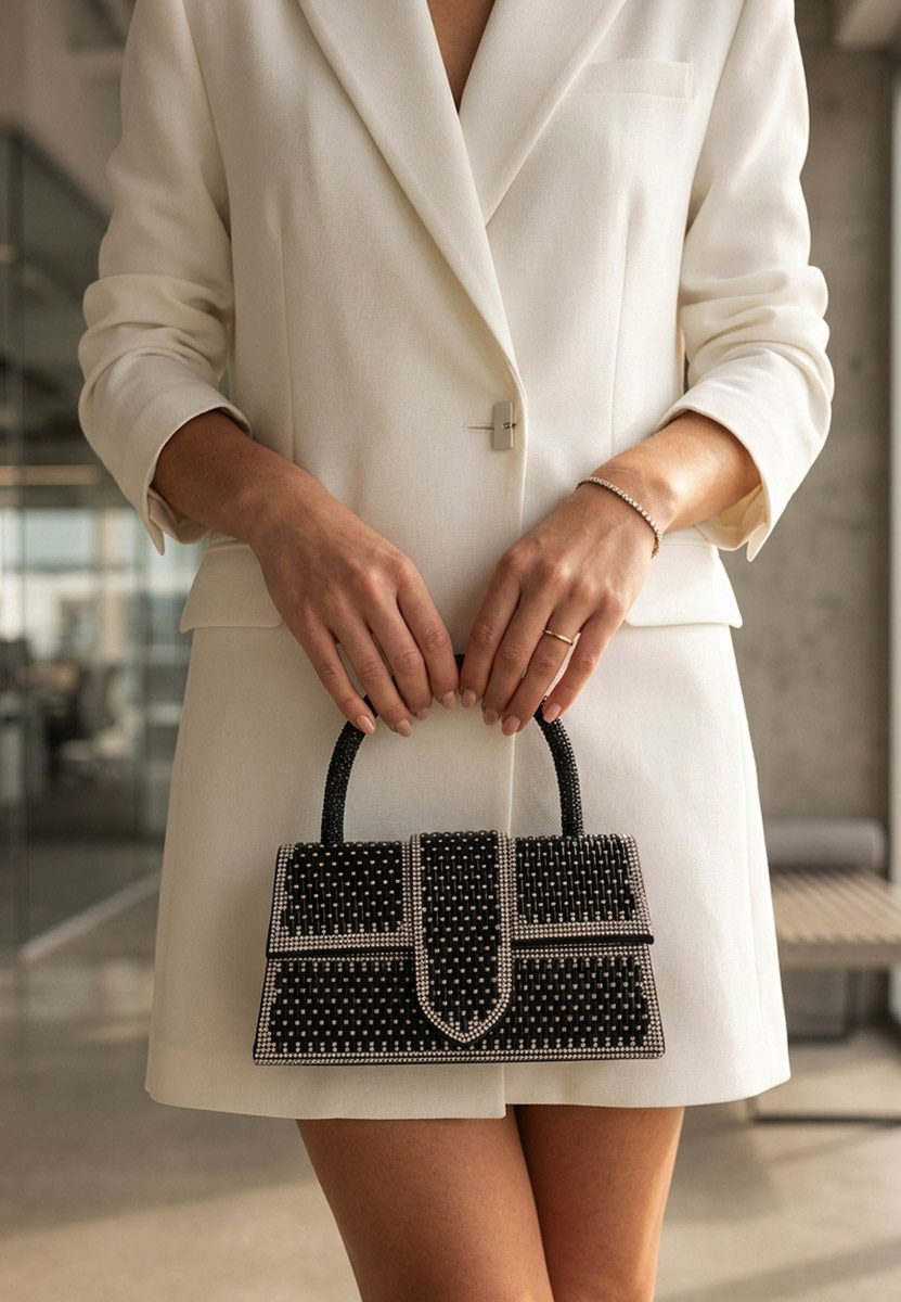 Borsa a mano Madinia nera
