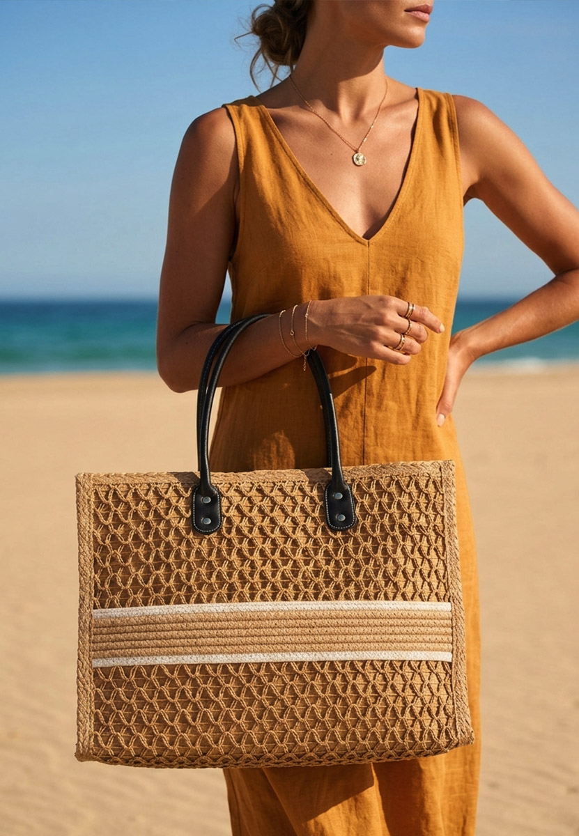Borsa da spiaggia Nerila marrone
