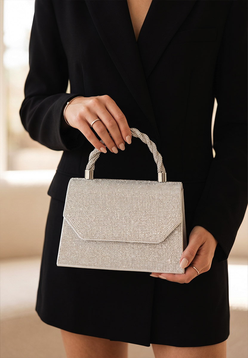 Borsa a mano Seilia argento