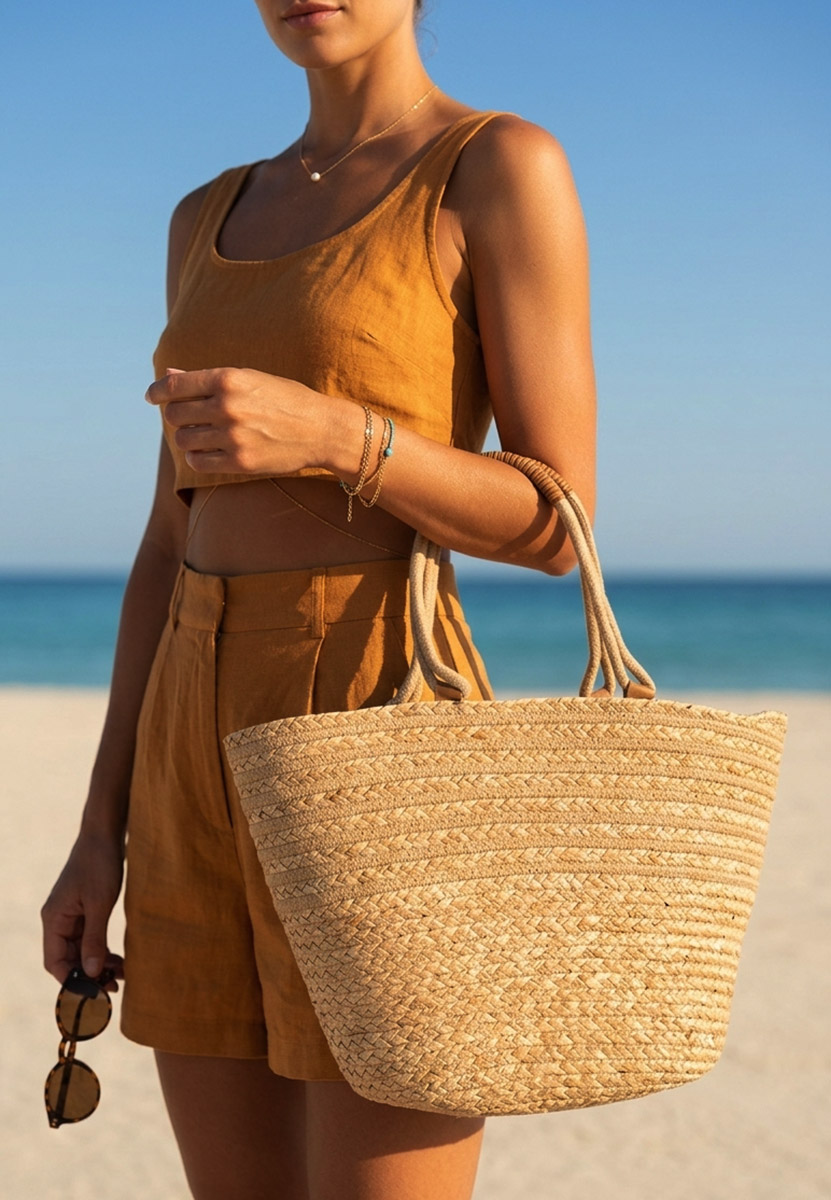 Borsa da spiaggia Varnia beige