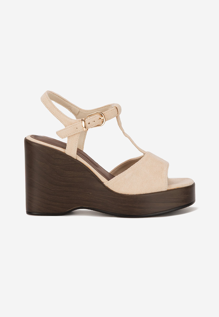 Sandali platform Samiray beige