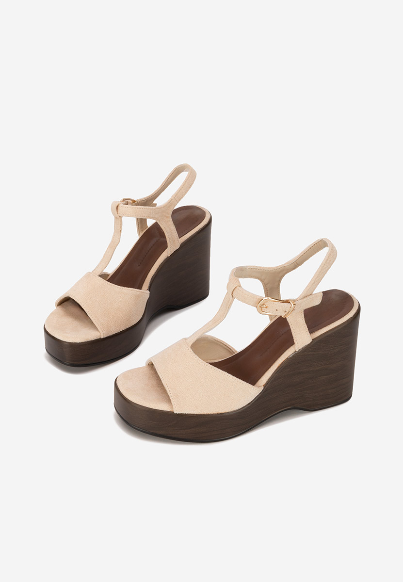 Sandali platform Samiray beige