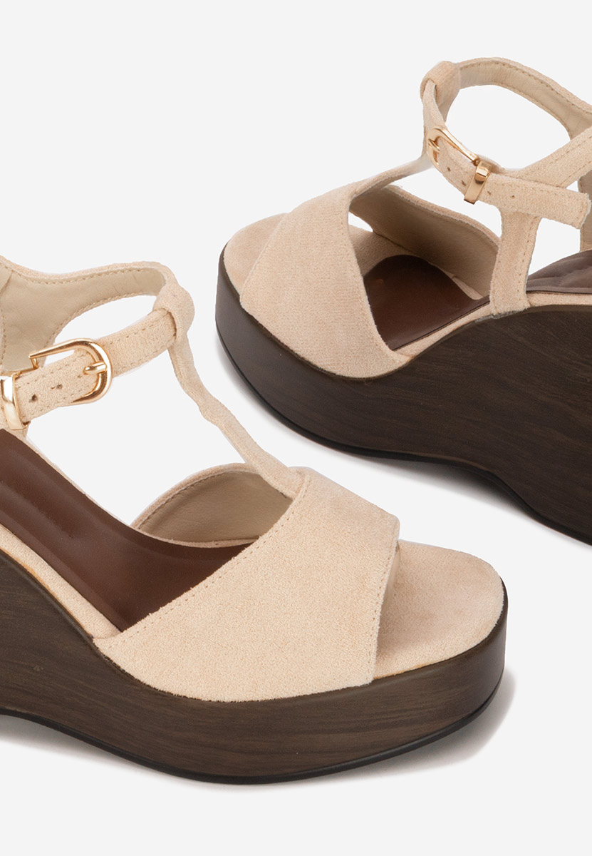 Sandali platform Samiray beige