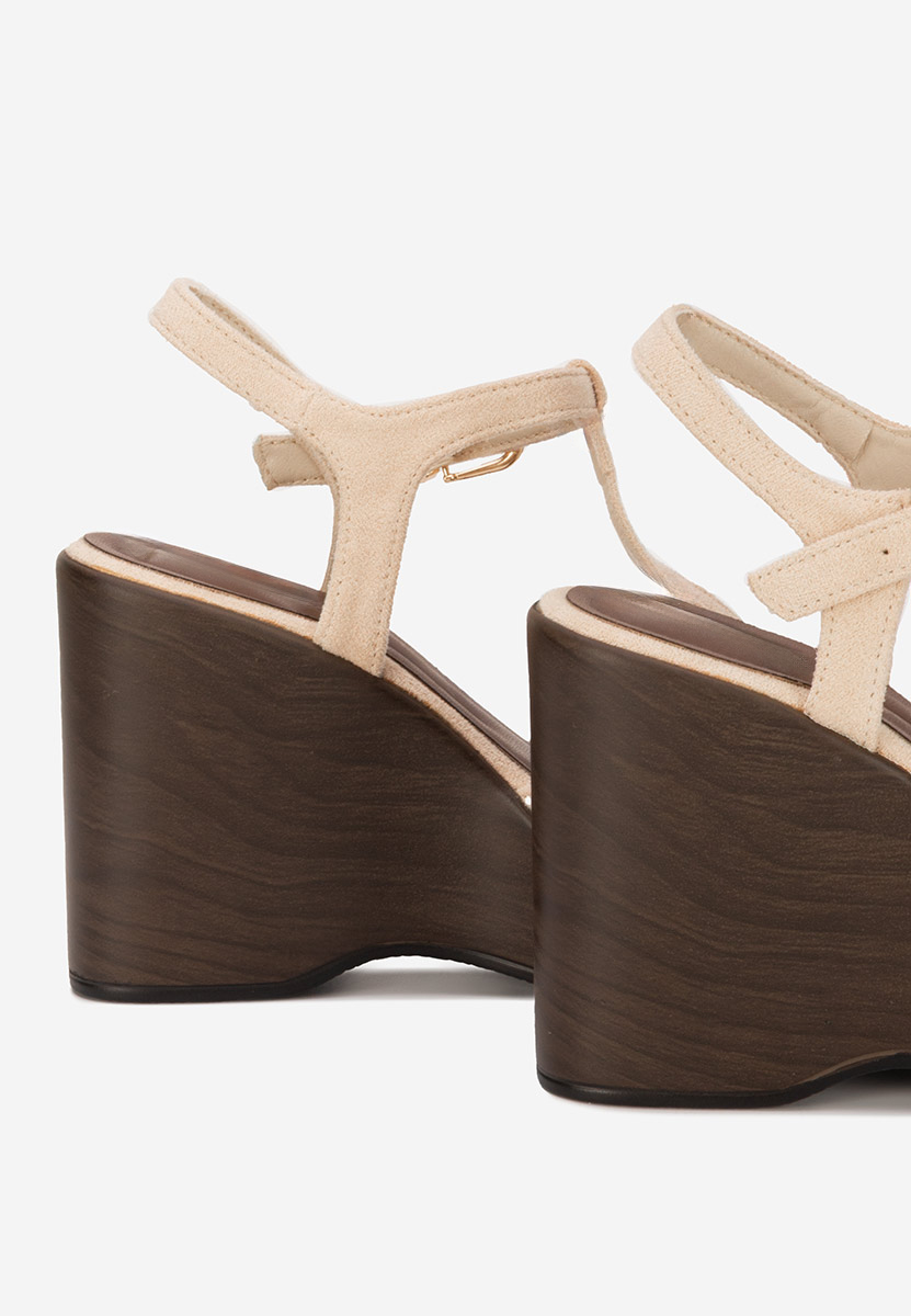 Sandali platform Samiray beige
