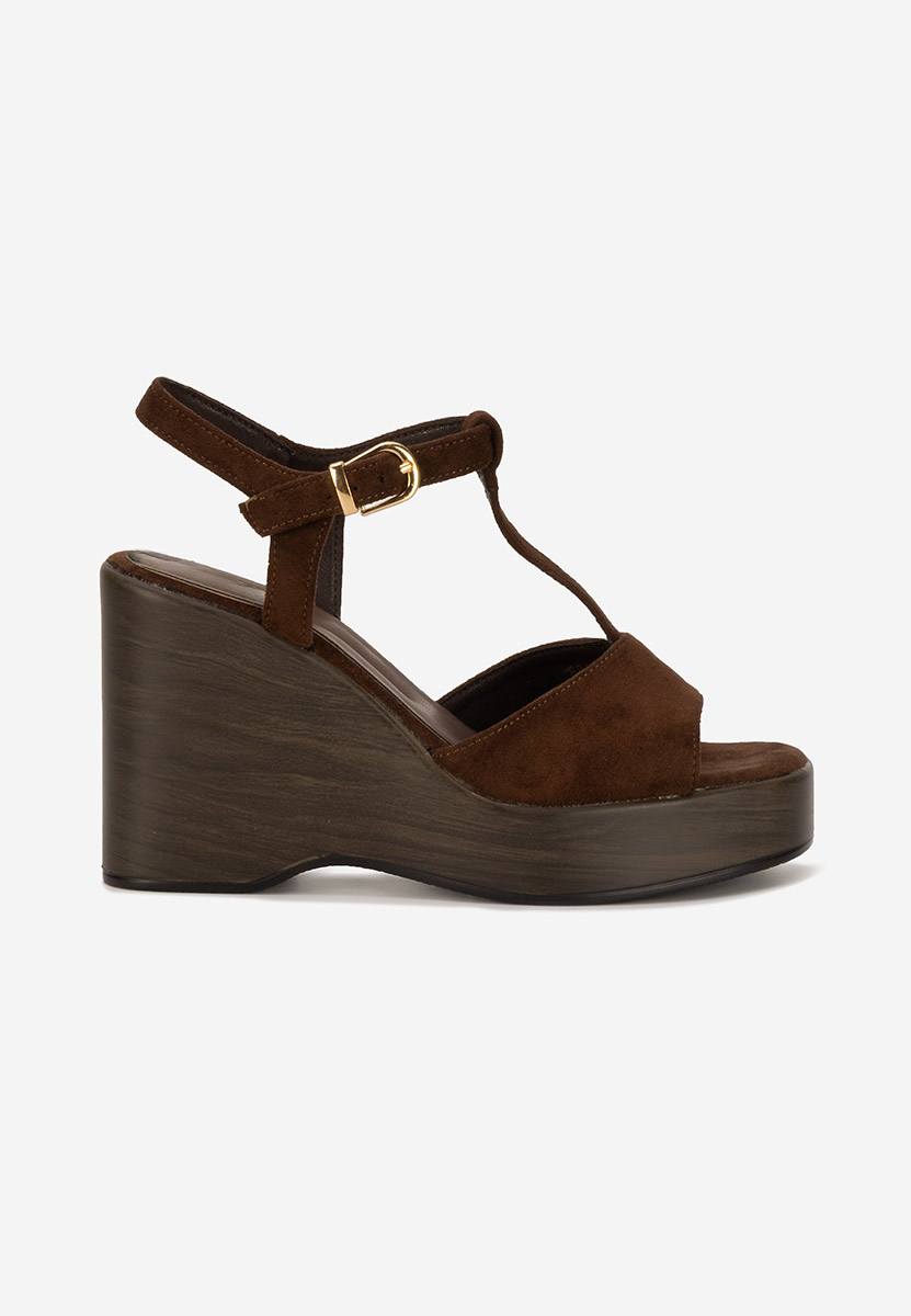 Sandali platform Samiray marrone