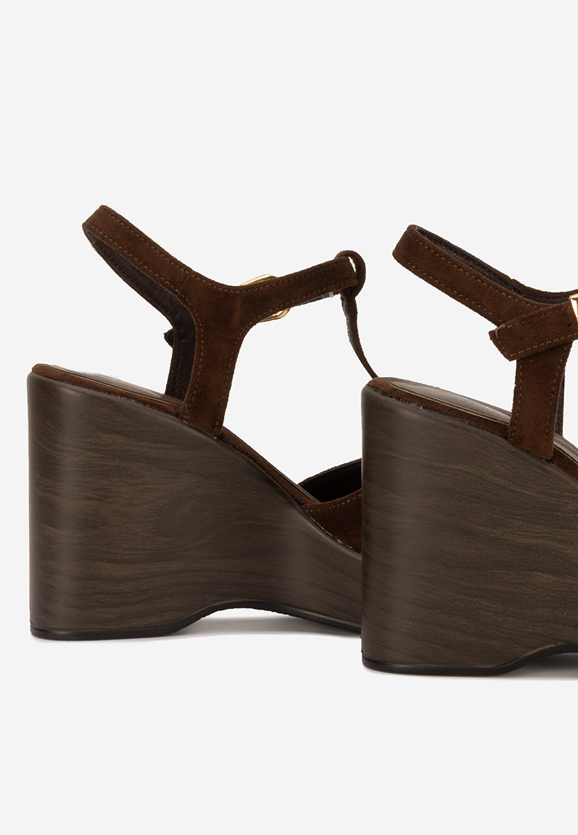 Sandali platform Samiray marrone