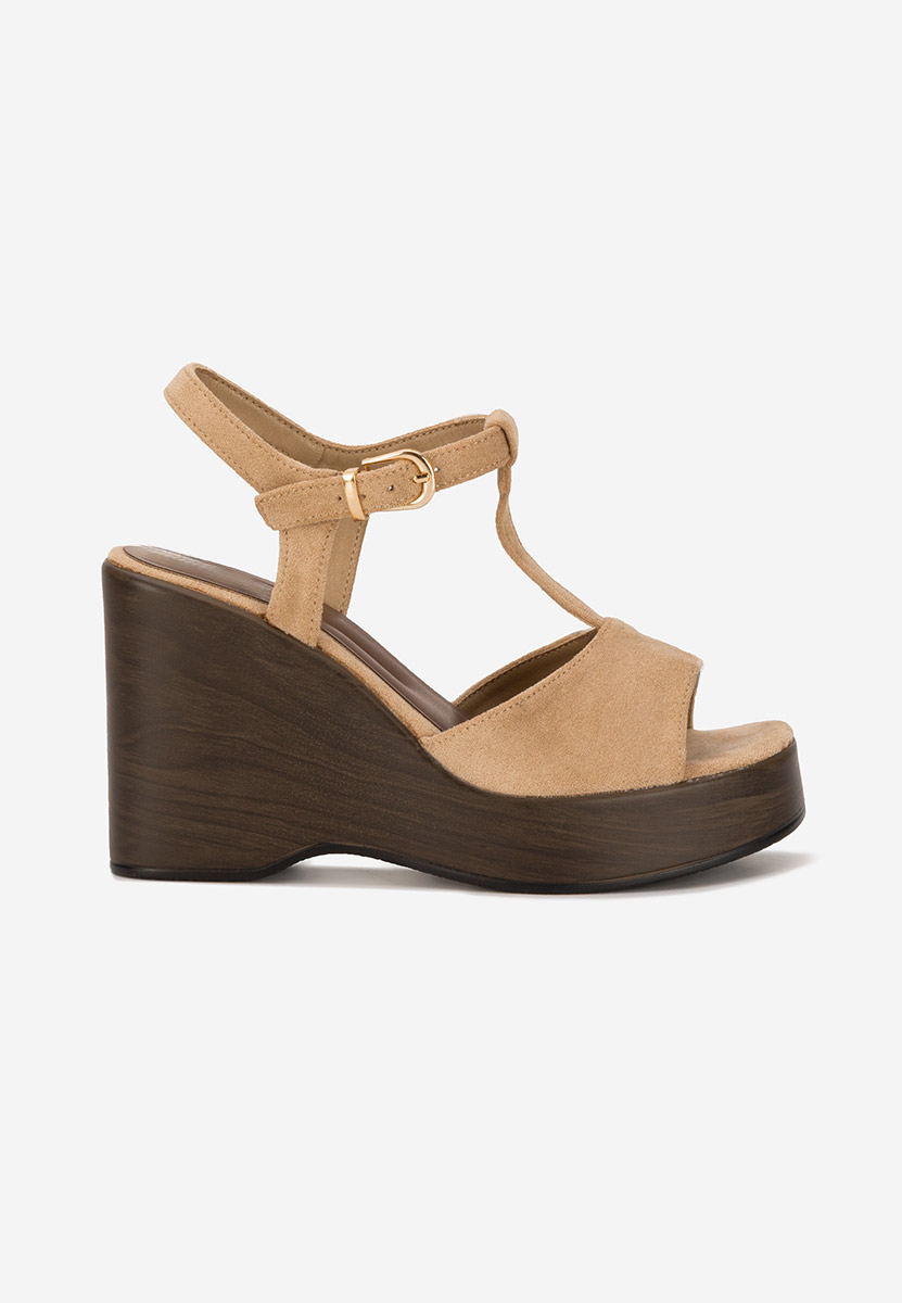 Sandali platform Samiray V2 beige