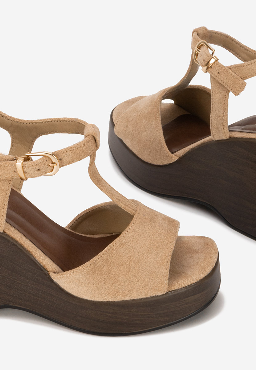 Sandali platform Samiray V2 beige