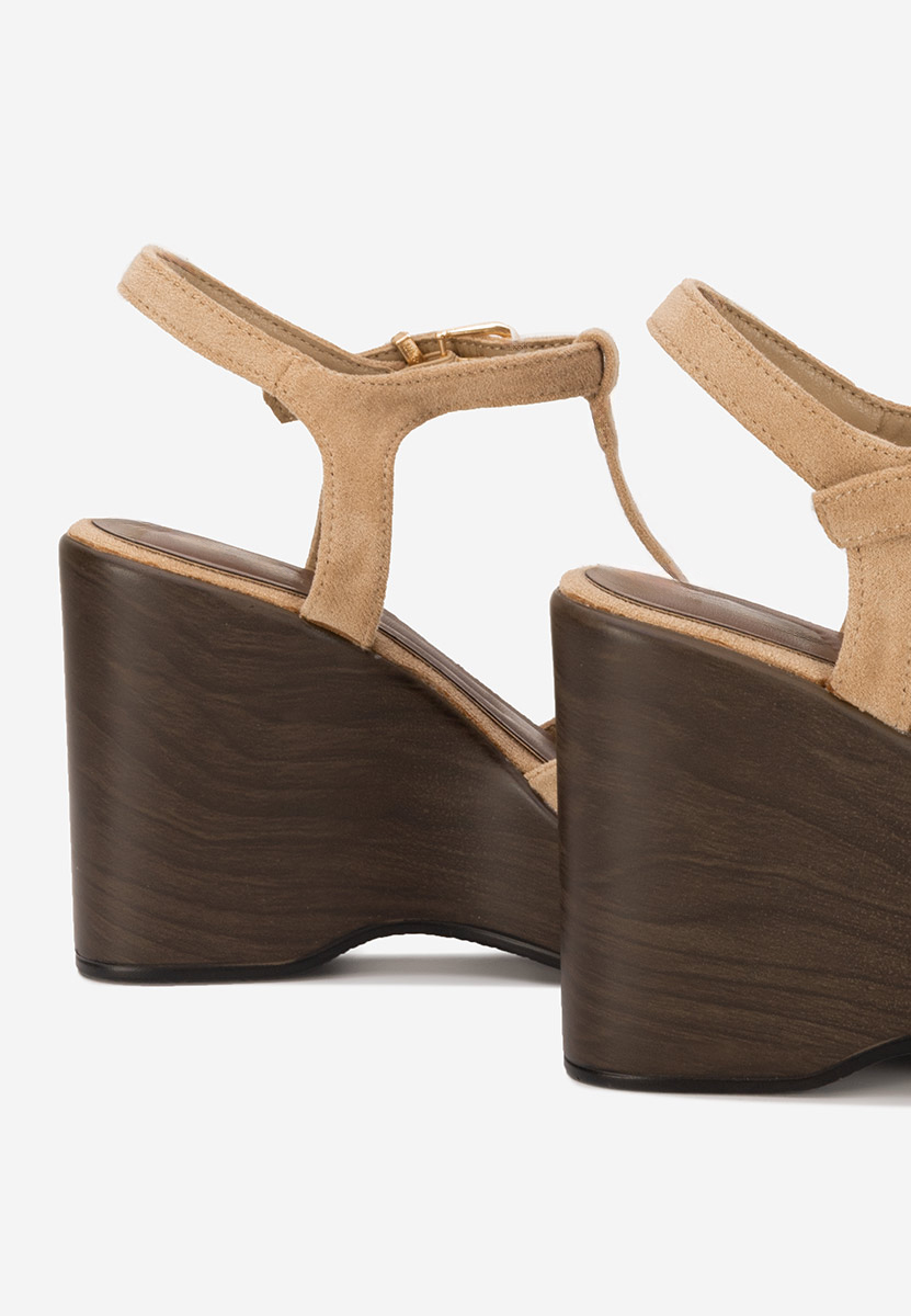 Sandali platform Samiray V2 beige