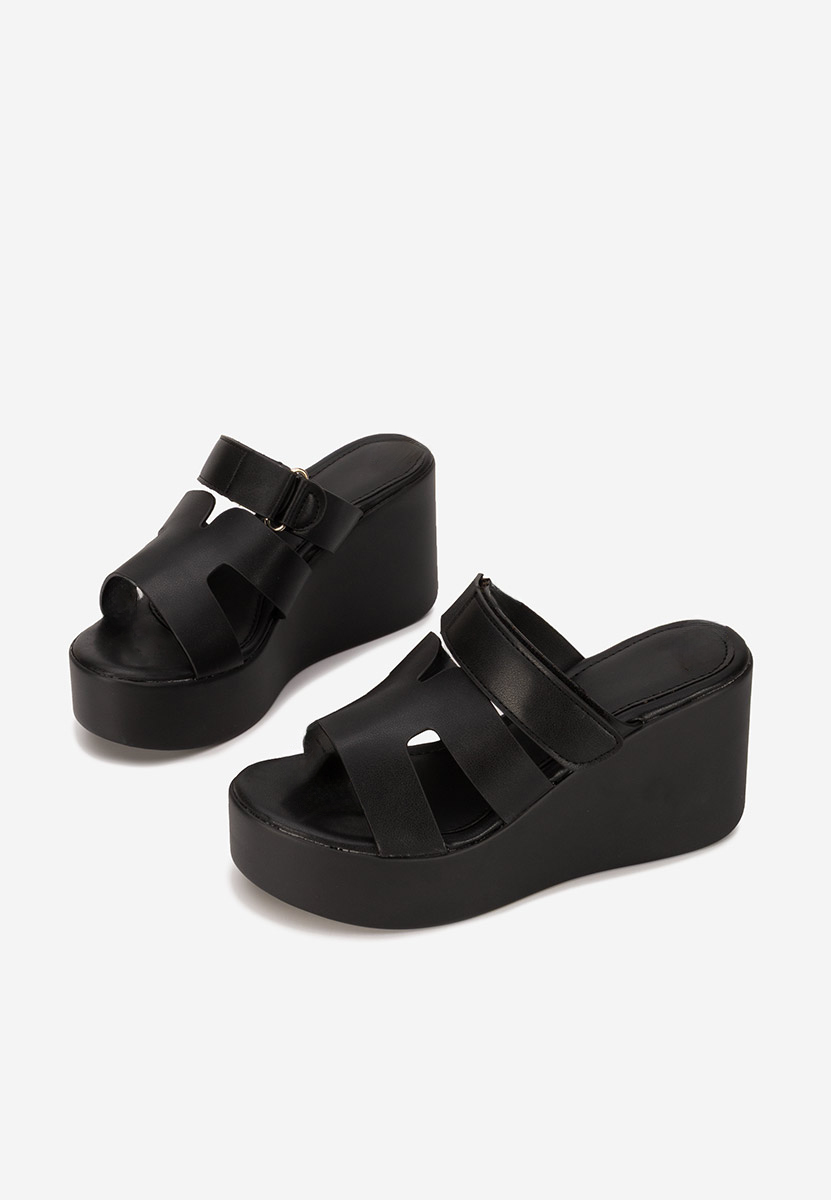 Ciabatte platform Anaila nero
