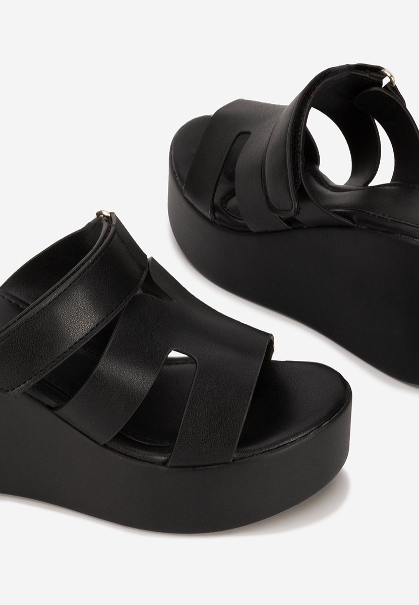 Ciabatte platform Anaila nero
