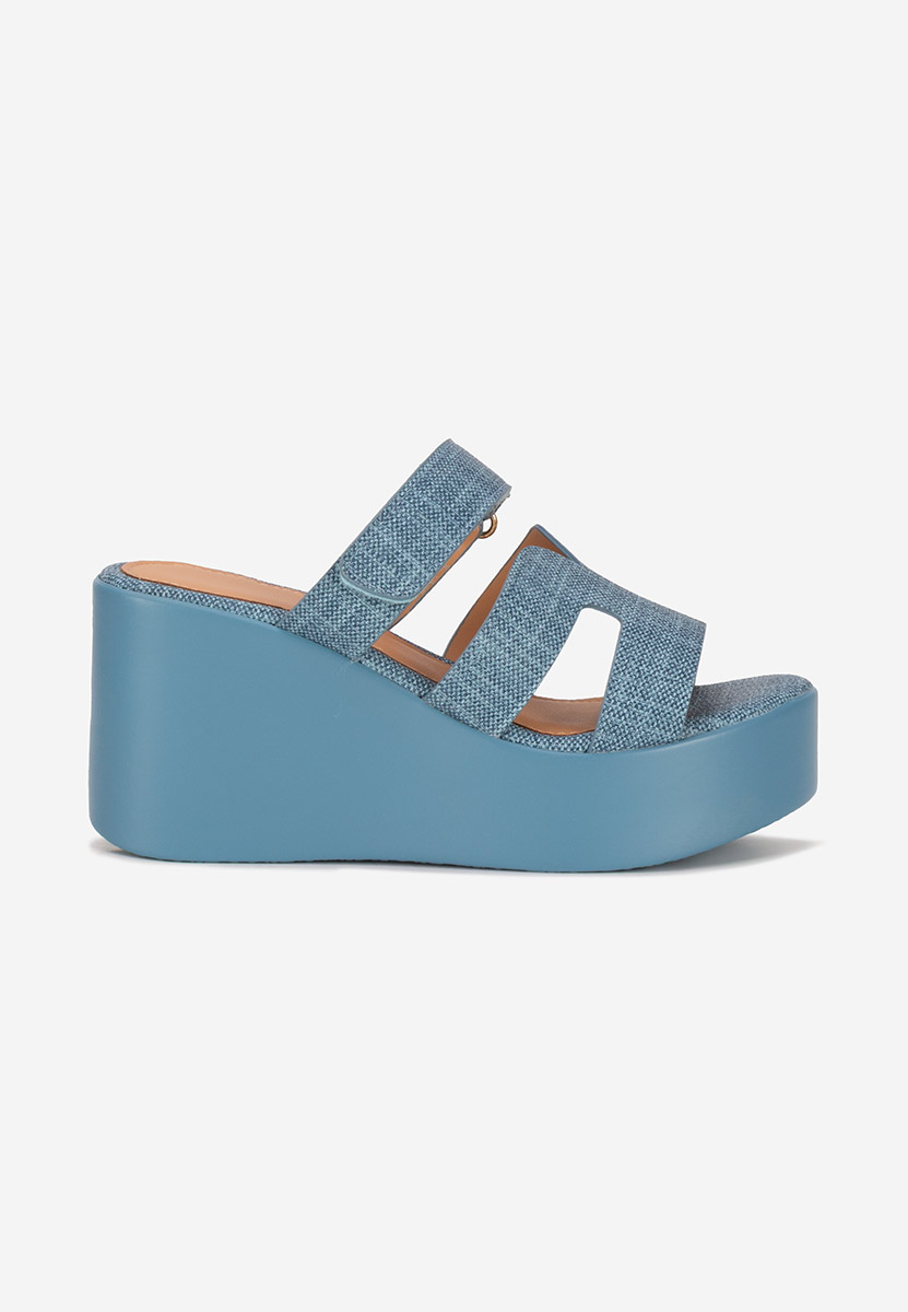 Ciabatte platform Anaila denim