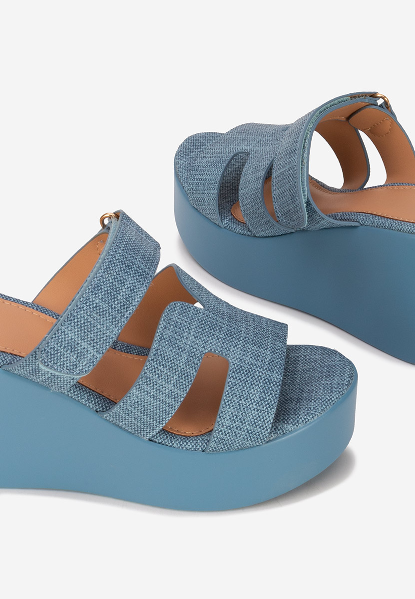 Ciabatte platform Anaila denim