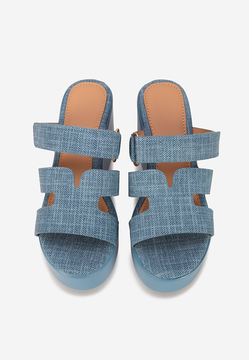 Ciabatte platform Anaila denim
