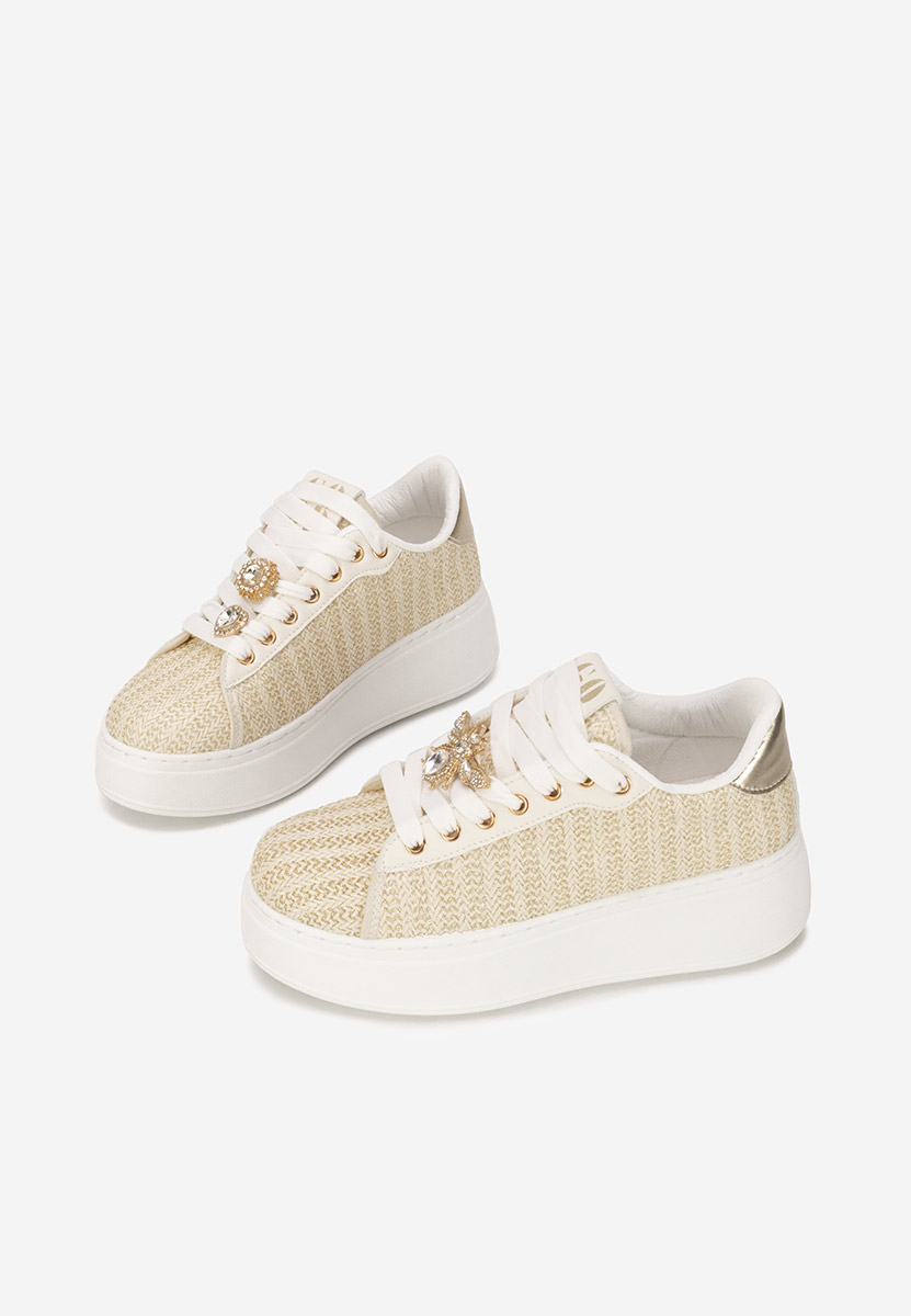 Sneakers con plateau Havania beige