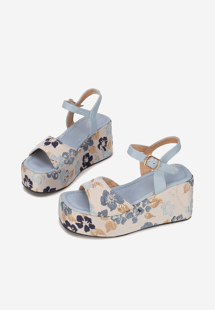 Sandali platform Gentalia blu