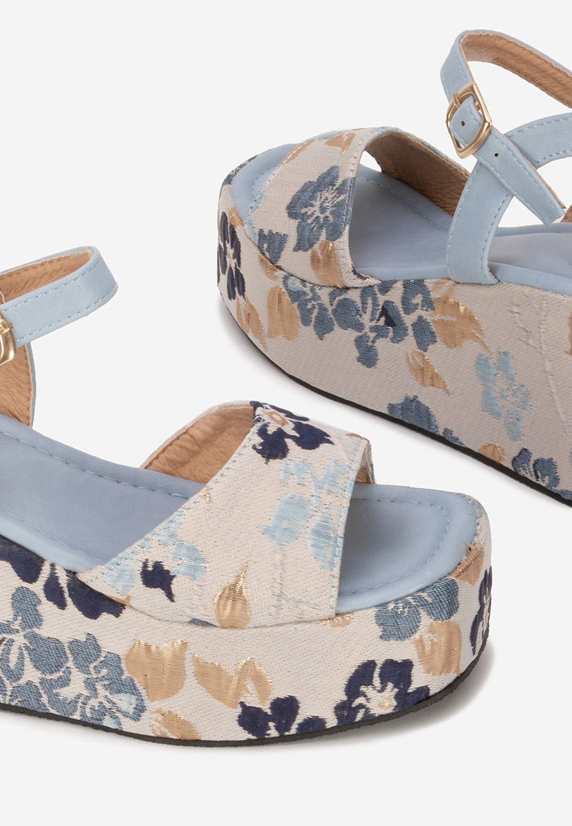 Sandali platform Gentalia blu