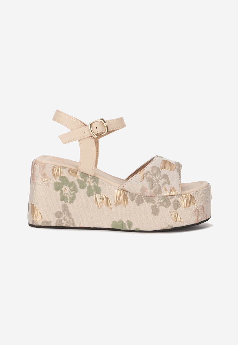 Sandali platform Gentalia beige