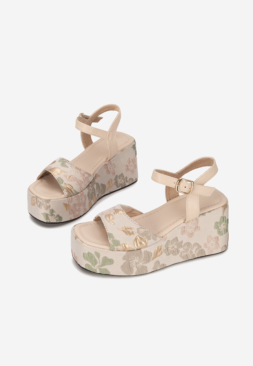 Sandali platform Gentalia beige