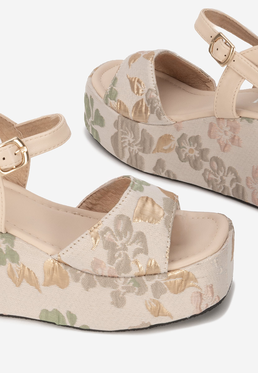 Sandali platform Gentalia beige