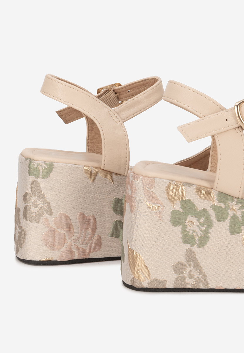 Sandali platform Gentalia beige