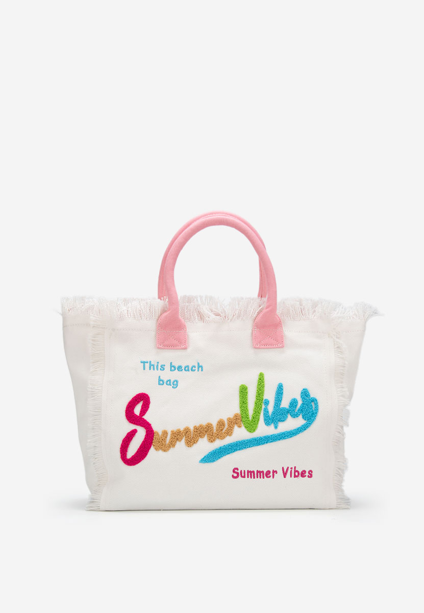 Borsa da spiaggia Siminna bianca