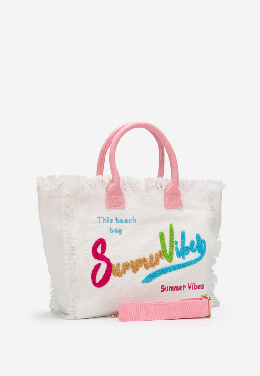 Borsa da spiaggia Siminna bianca