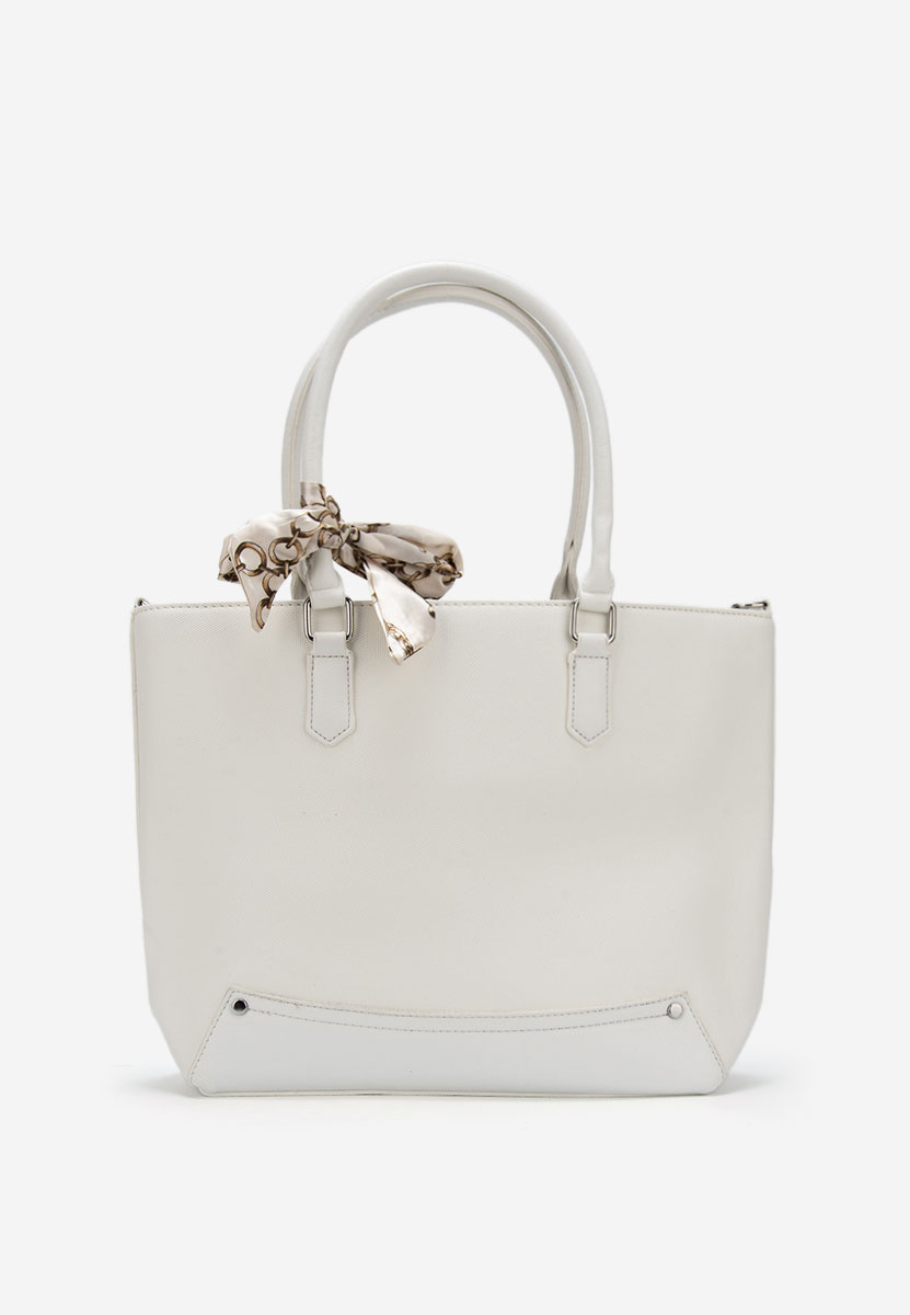 Borsa a mano Flora bianca