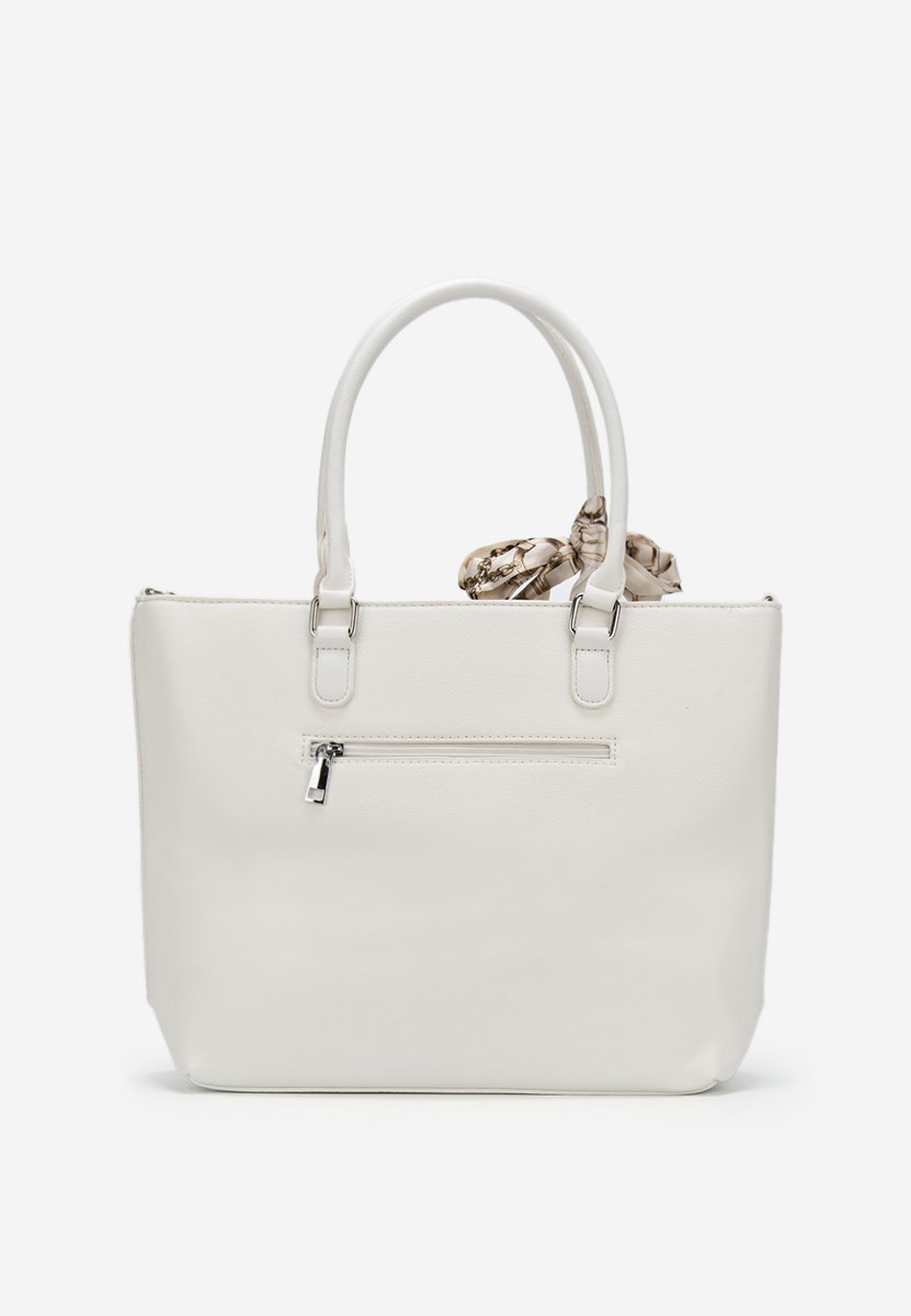 Borsa a mano Flora bianca