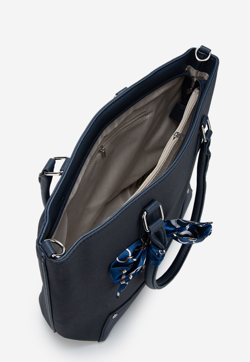 Borsa a mano Flora blu marine