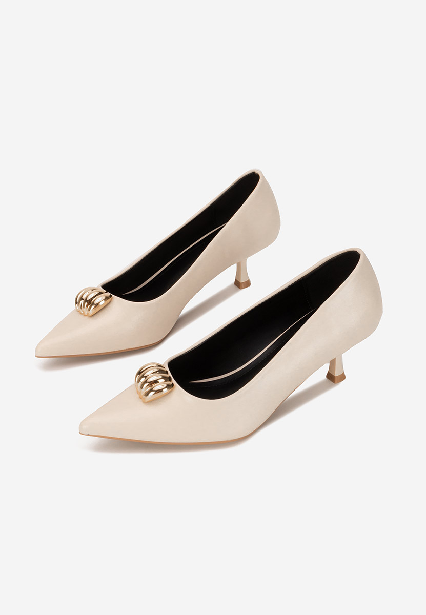 Décolleté tacco basso Ruxanda beige