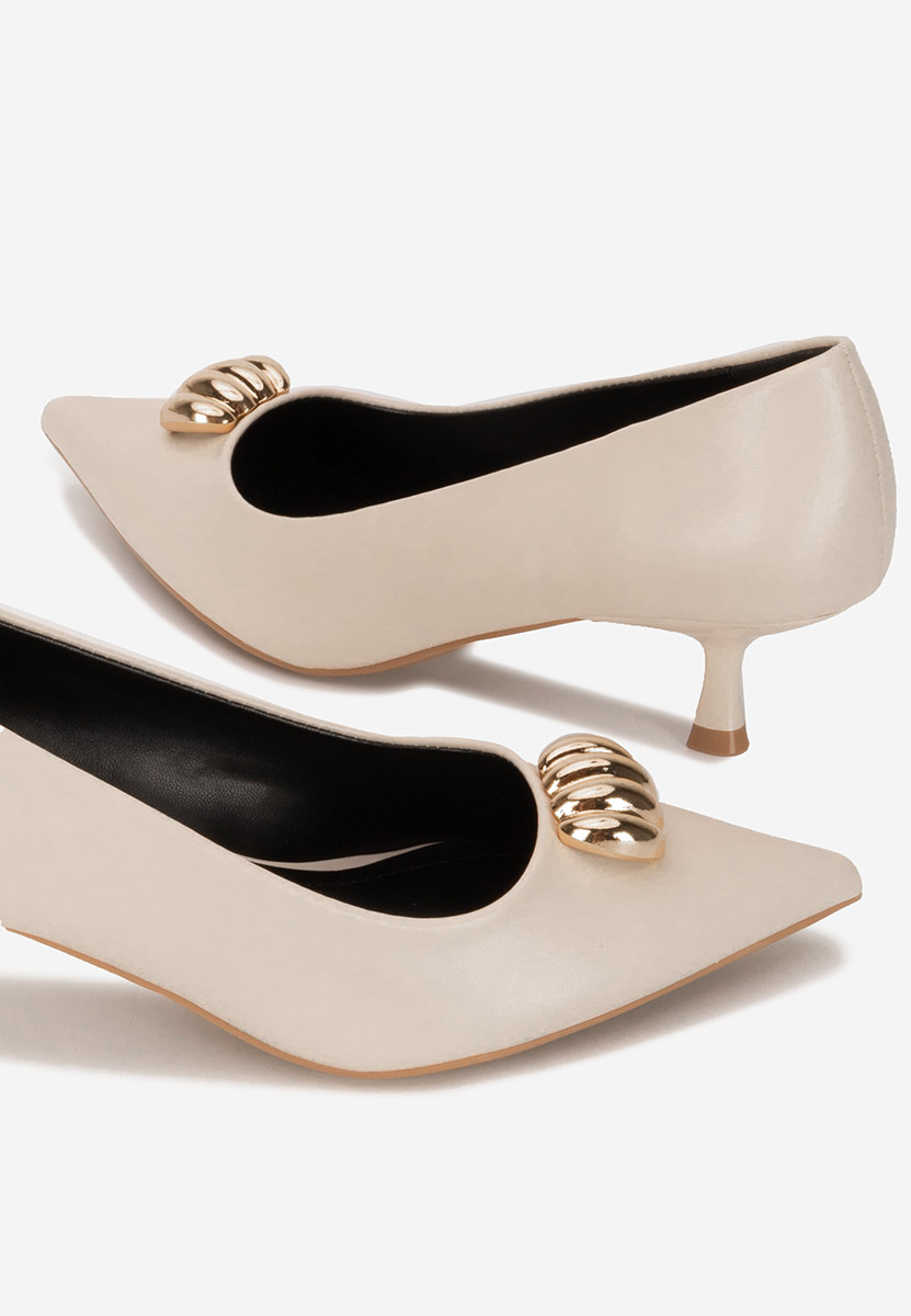 Décolleté tacco basso Ruxanda beige