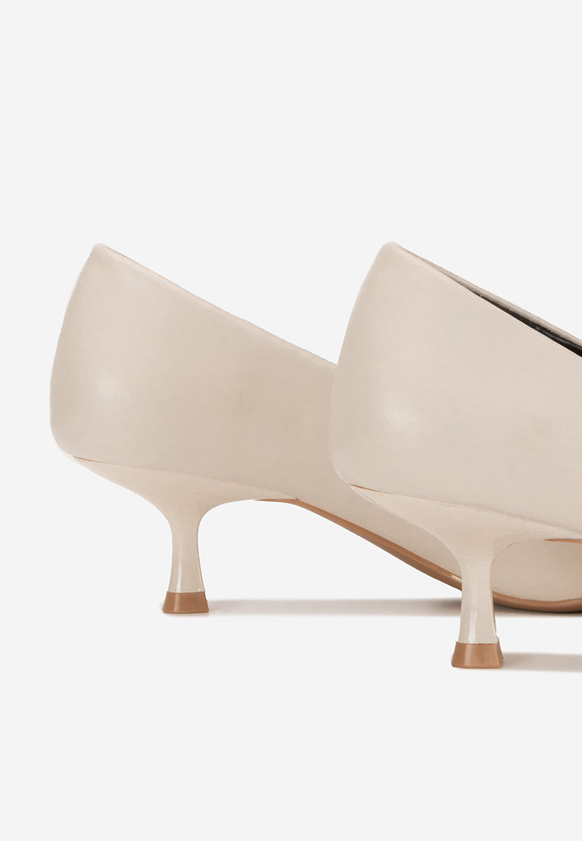 Décolleté tacco basso Ruxanda beige