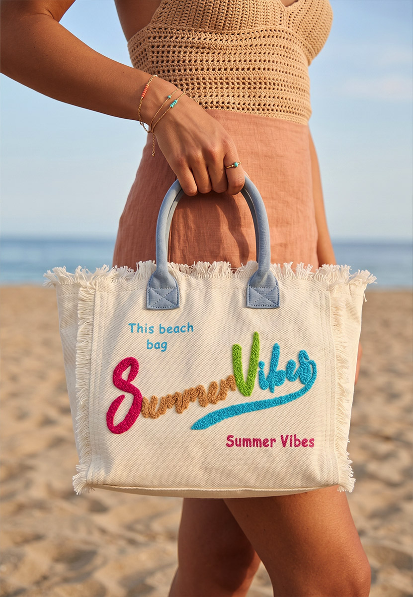 Borsa da spiaggia Siminna beige