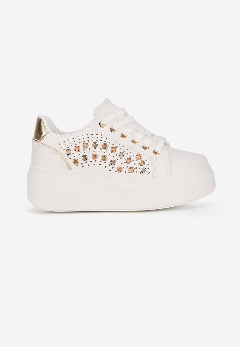 Sneakers con plateau Charolette oro