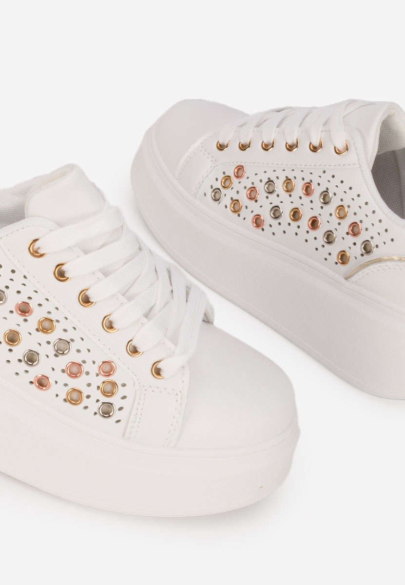 Sneakers con plateau Charolette oro