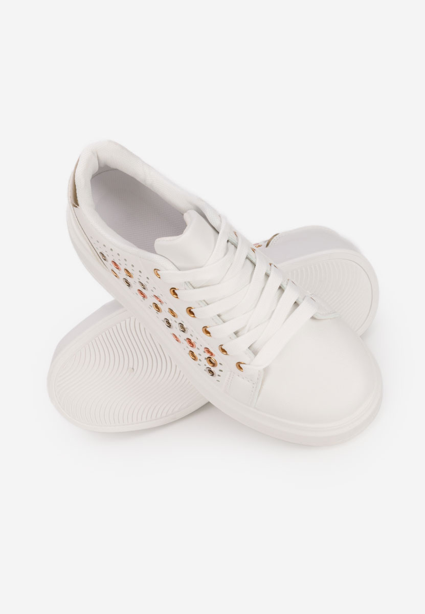Sneakers con plateau Charolette oro