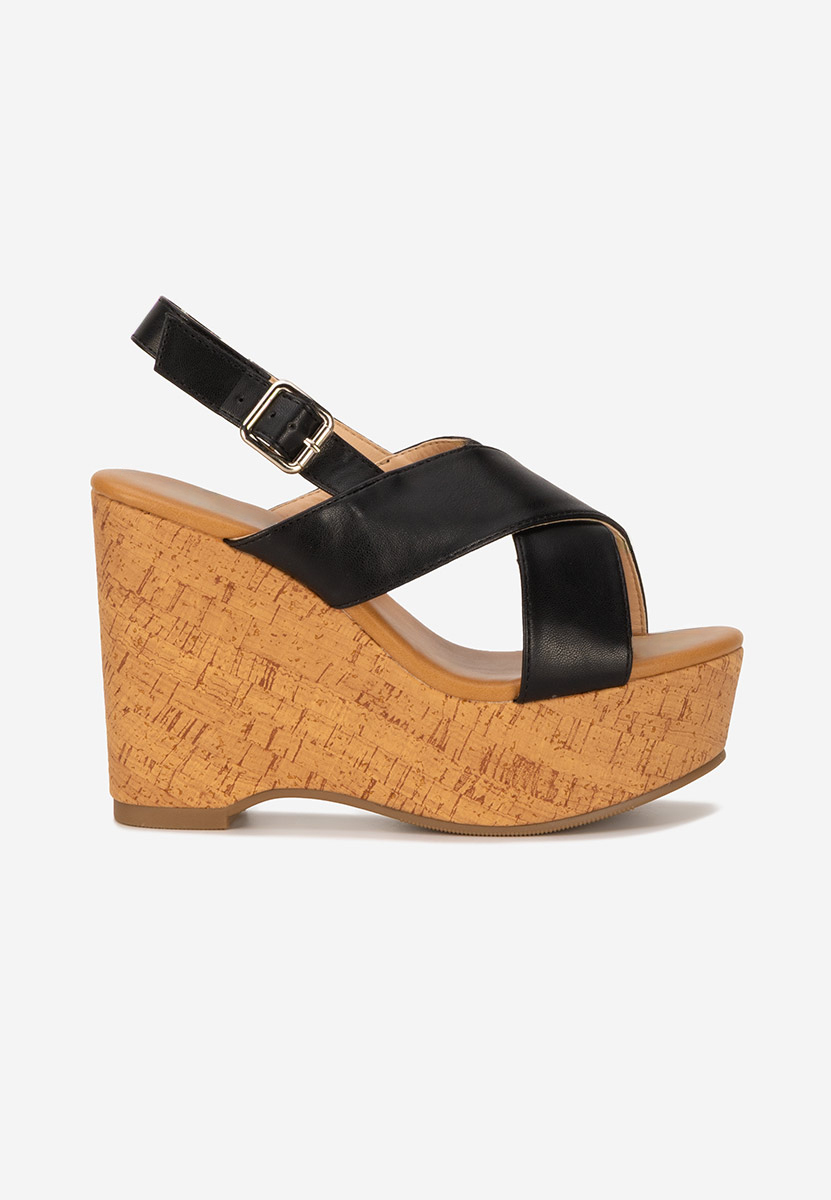 Sandali con zeppa Nedeea nero