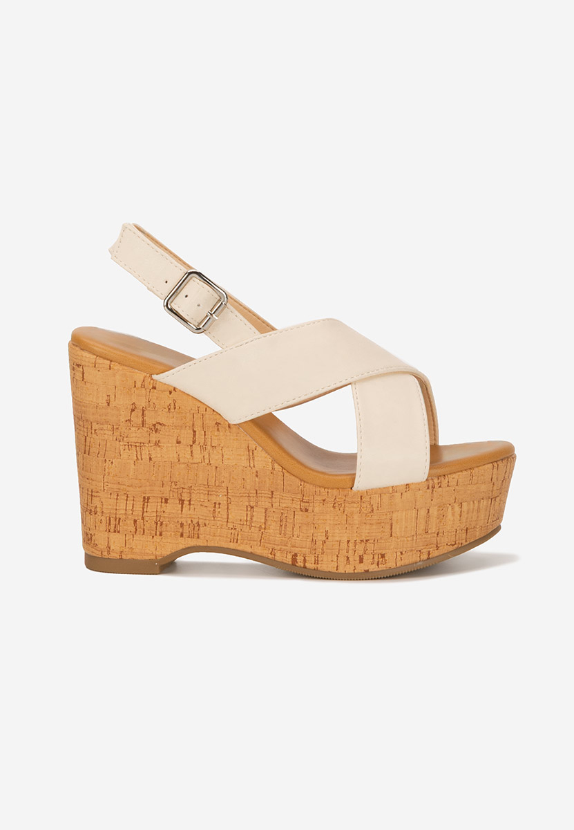 Sandali con zeppa Nedeea beige