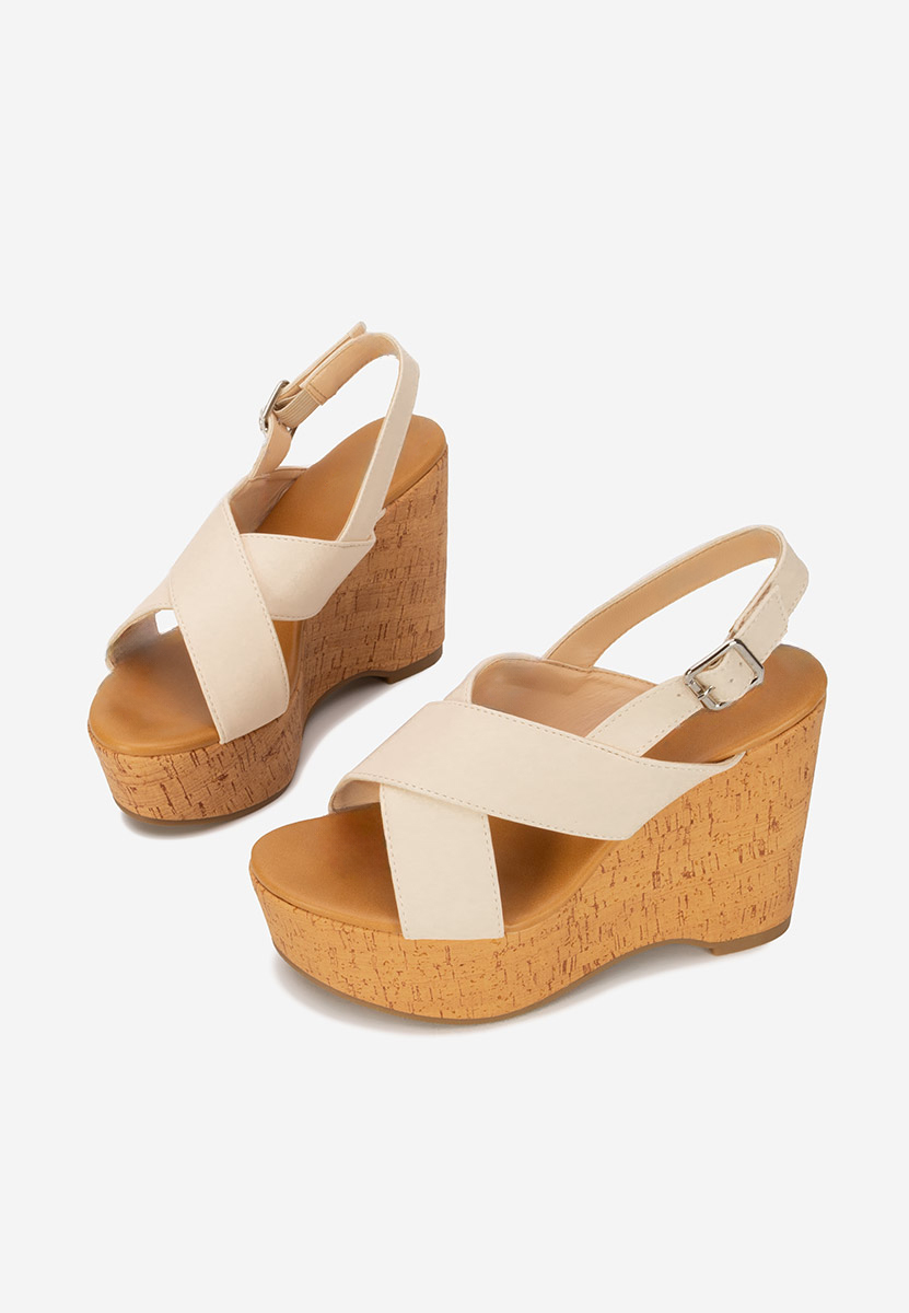 Sandali con zeppa Nedeea beige