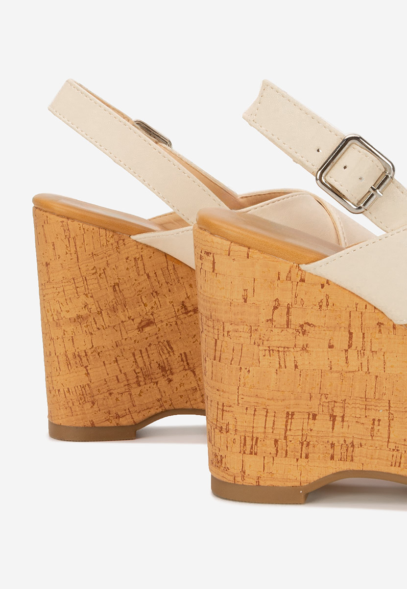 Sandali con zeppa Nedeea beige