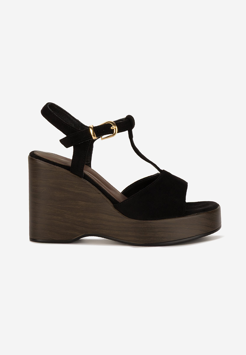 Sandali platform Samiray nero