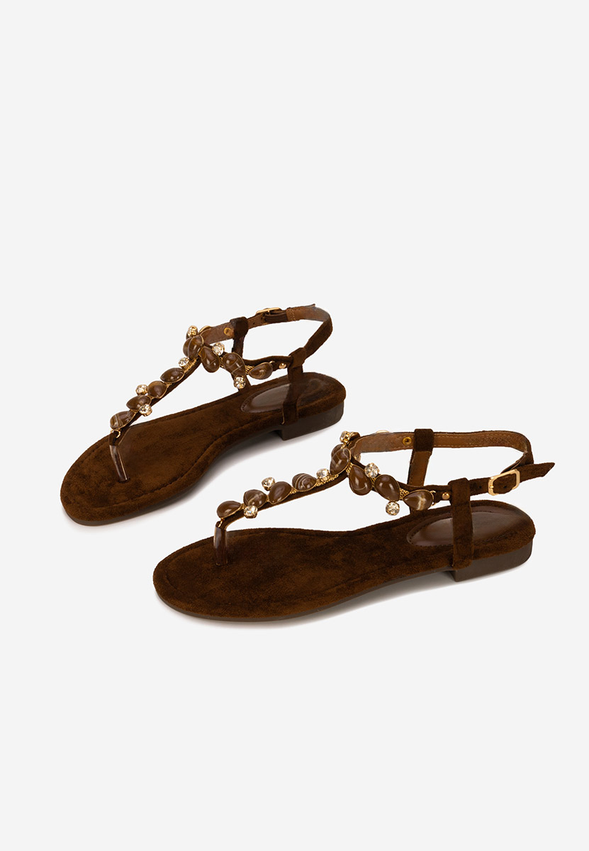 Sandali bassi eleganti Rozy marrone