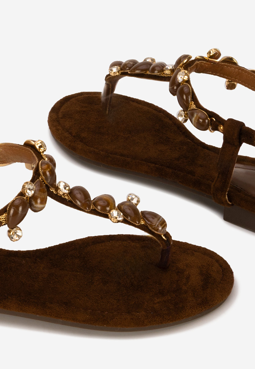 Sandali bassi eleganti Rozy marrone