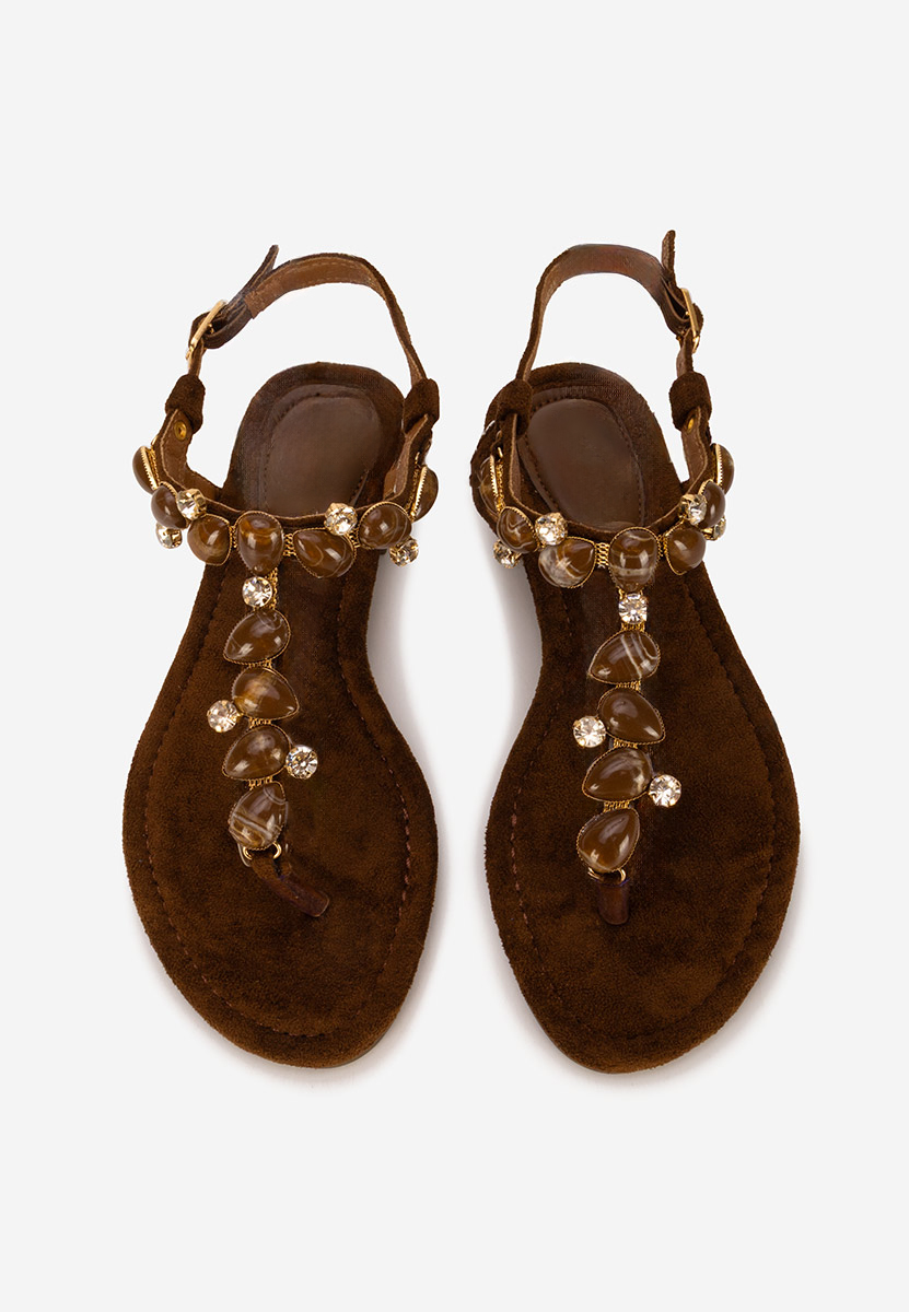 Sandali bassi eleganti Rozy marrone