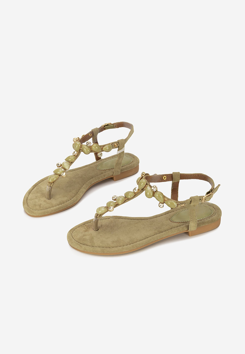 Sandali bassi eleganti Rozy verdi
