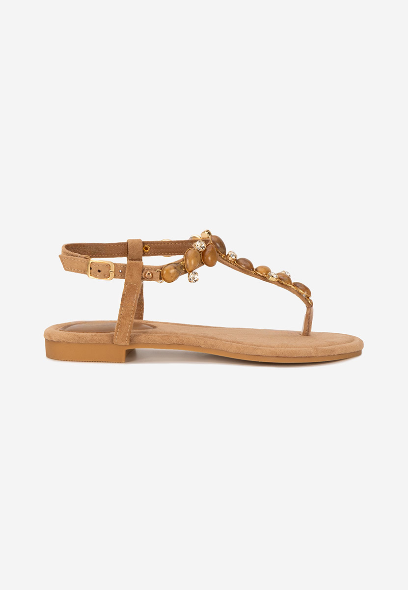 Sandali bassi eleganti Rozy camel