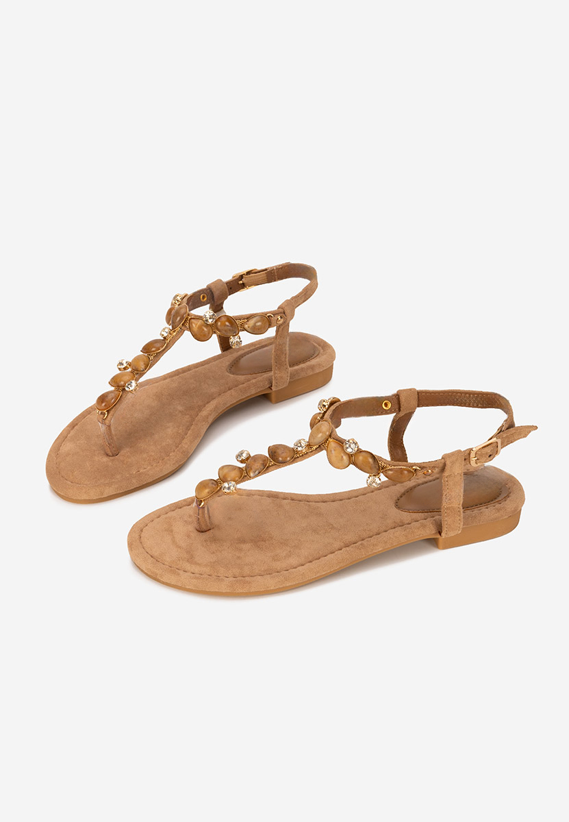 Sandali bassi eleganti Rozy camel