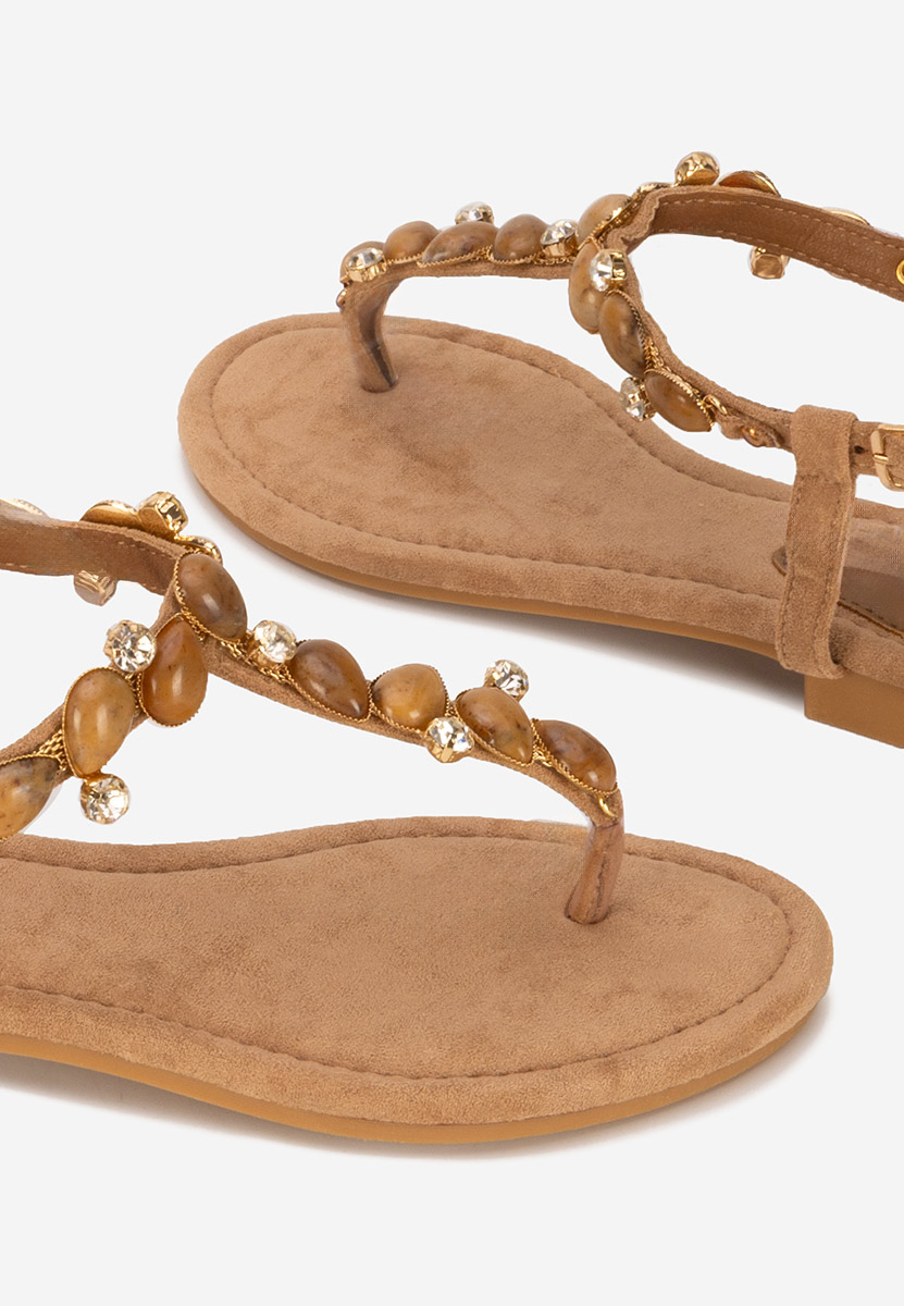 Sandali bassi eleganti Rozy camel