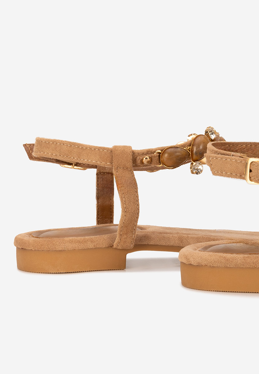 Sandali bassi eleganti Rozy camel
